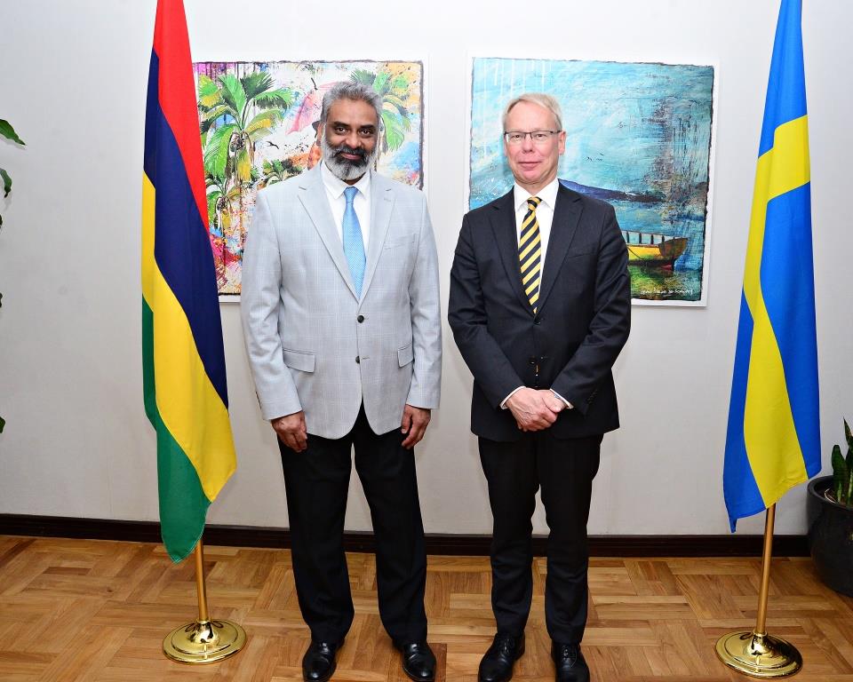 New Swedish Ambassador pays courtesy call on Minister Maneesh Gobin ...